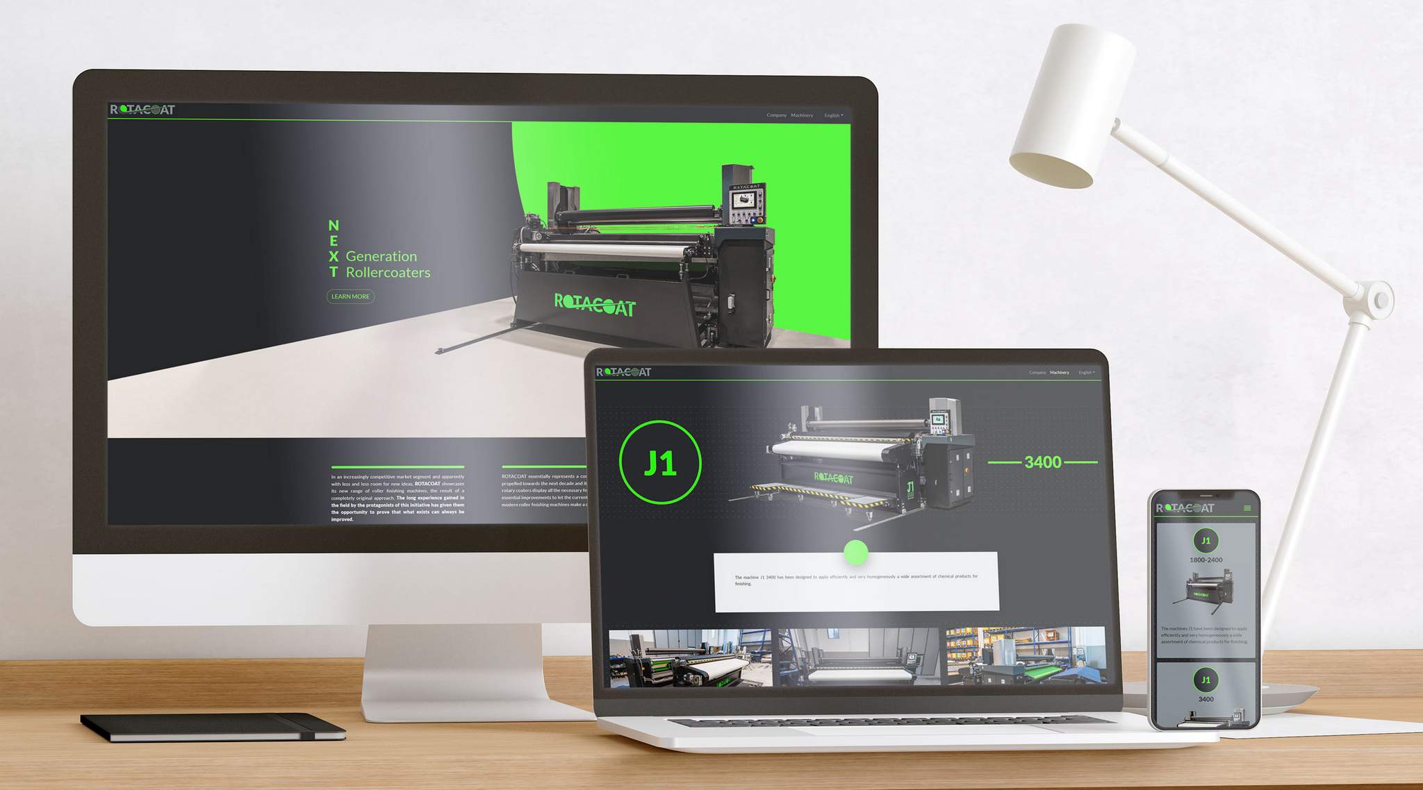 Rotacoat website website mockup