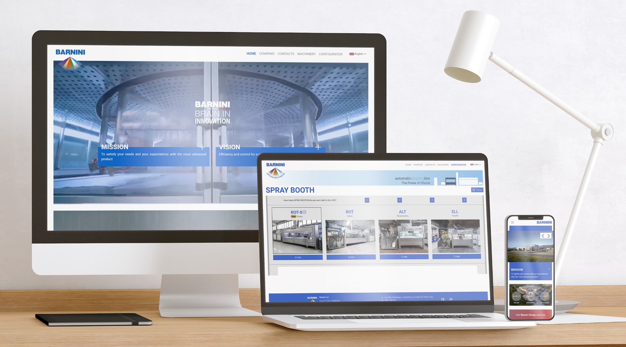 Barnini website website mockup